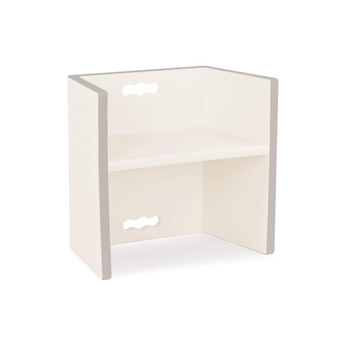 B. toys – 3-in-1 Step Stool and Chair for Toddlers – Ivory White – Durable & Lightweight Design – Furniture for Preschoolers 2+ Years