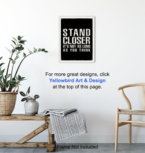 Funny Quotes Bathroom Posters by Rustic Typography | Black & White Wall Art for Men’s Bath