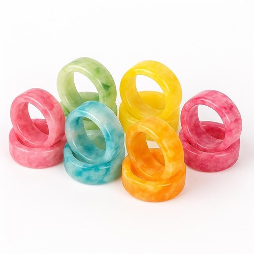 Napkin Rings Holder or Party Decoration, Dinning Table, Everyday, Family Gatherings - A Great Tabletop Décor (Multi, Pack of 12)