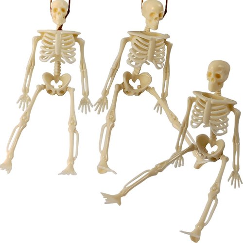 GXXMEI Mini Skeleton Figurines - 12PCS 6-Inch Halloween Decorations for Craft & Party Favors