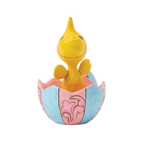 Enesco Peanuts by Jim Shore Woodstock Popping Out of Easter Egg Miniature Figurine, 3.19 Inch, Multicolor