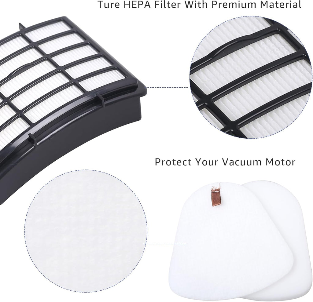 Shark HEPA Filter Set - 1 HEPA & 4 Foam/Felt Filters for Navigator Lift-Away NV350 Series