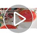 Red Plastic Party Plates Set 175 Pieces with Gold Rim Disposable Dinner & Dessert Plates, Cups & Napkins - Variation of THIS listing