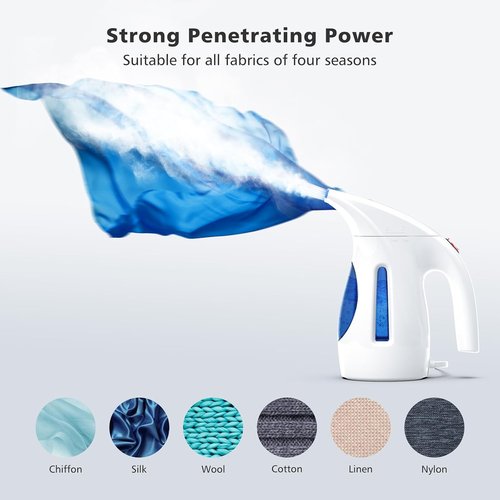 HiLIFE Portable Clothes Steamer - 700W Handheld Design with 240ml Capacity | Ocean Blue, Ideal for Home & Office