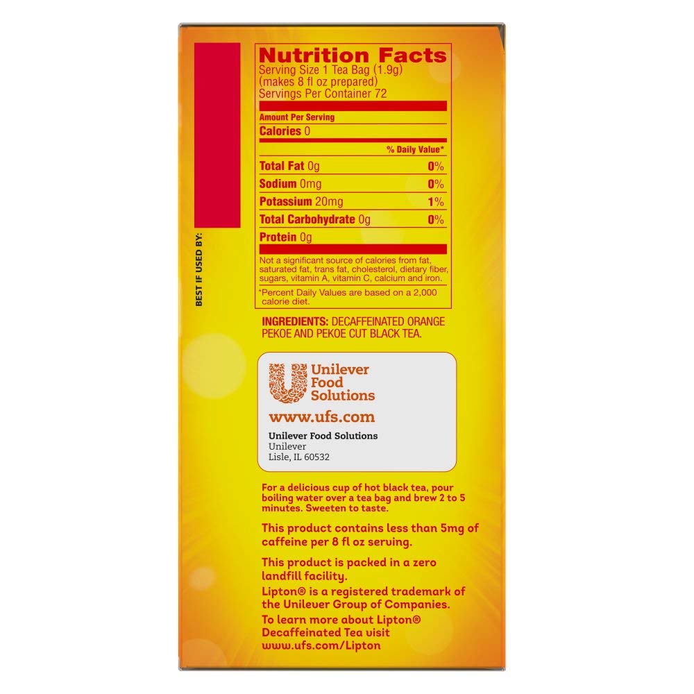 Lipton Decaffeinated Tea Bags