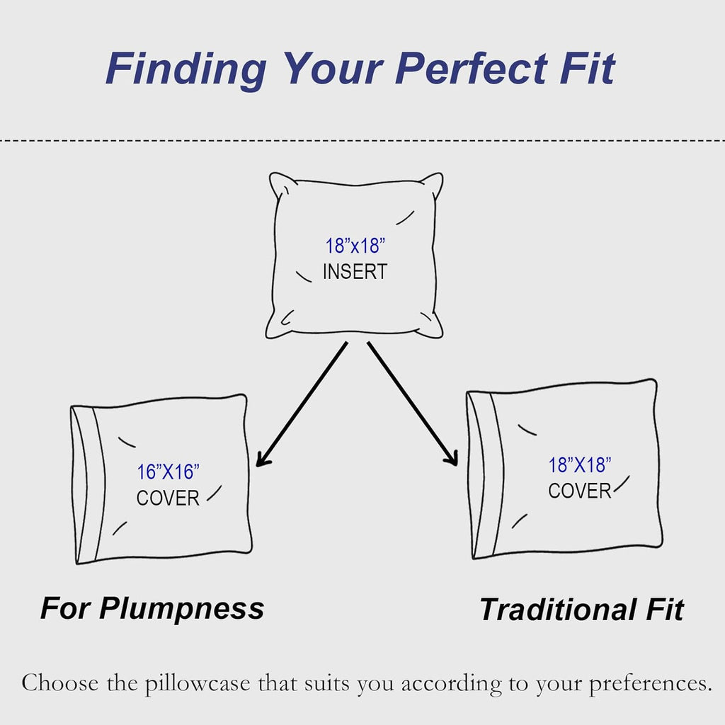 Skiennix 18x18 Pillow Inserts - Soft Hypoallergenic Square Pillows with Oeko-TEX Certified Filling, Set of 2