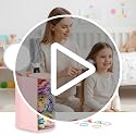 Luscinia 2-Layer Hair Accessories Organizer with Brush Holder - White