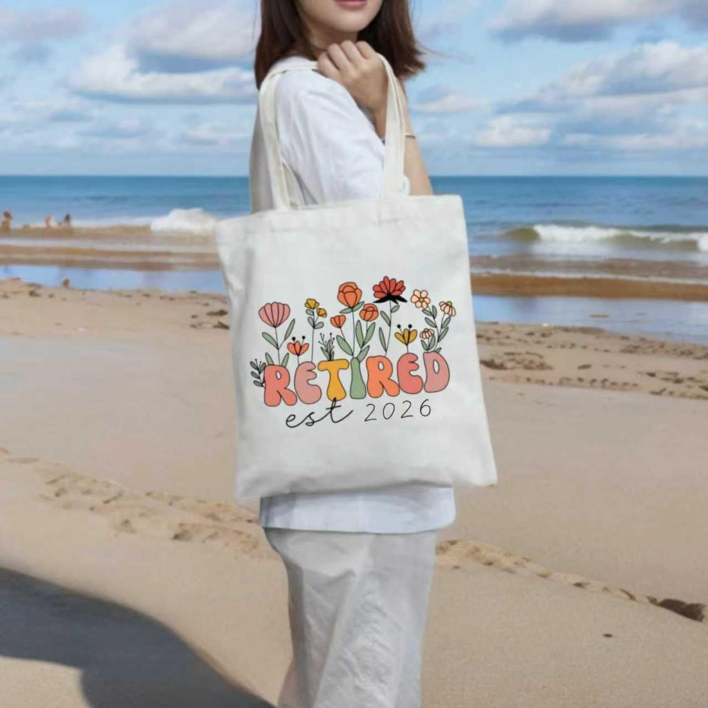 Maciebelle Retirement Gift - Stylish Canvas Tote Bag for Women | Perfect 2026 Retirement Present