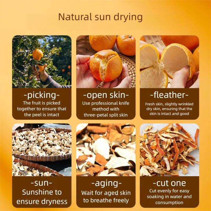 Dried Tangerine Peel Strips - Natural Herbal Tea Ingredient 4.23oz