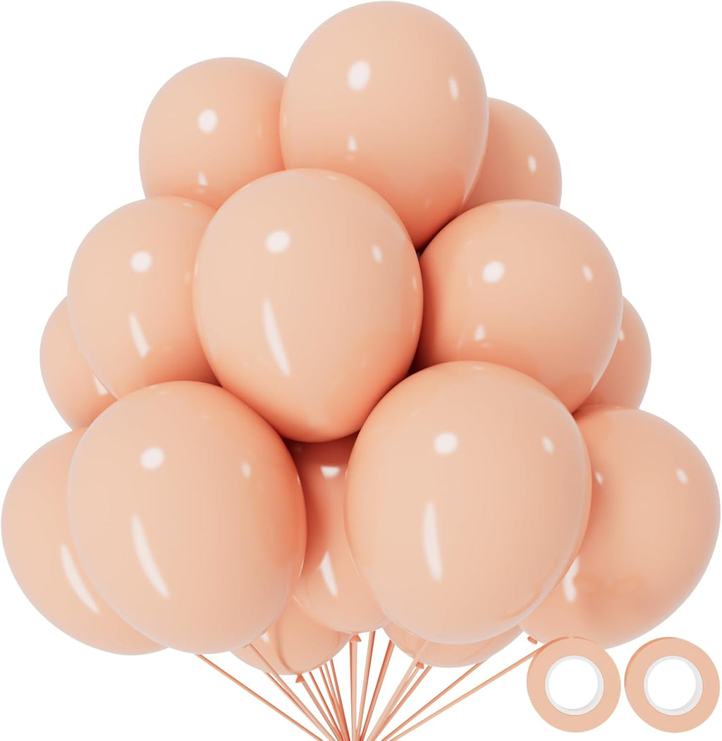 Pastel Orange Balloons by [Brand Name] - 110pcs 12-Inch Latex Balloons for Birthday Parties & Baby Showers