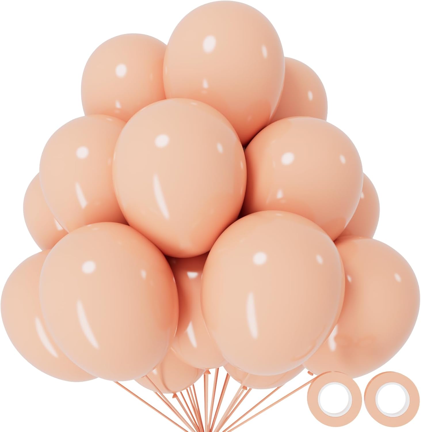 Pastel Orange Balloons by [Brand Name] - 110pcs 12-Inch Latex Balloons for Birthday Parties & Baby Showers