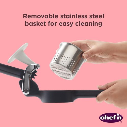 Chef’n FreshForce Potato Ricer - Heavy-Duty Masher & Vegetable Press with Dual-Gear Mechanism, Dishwasher Safe