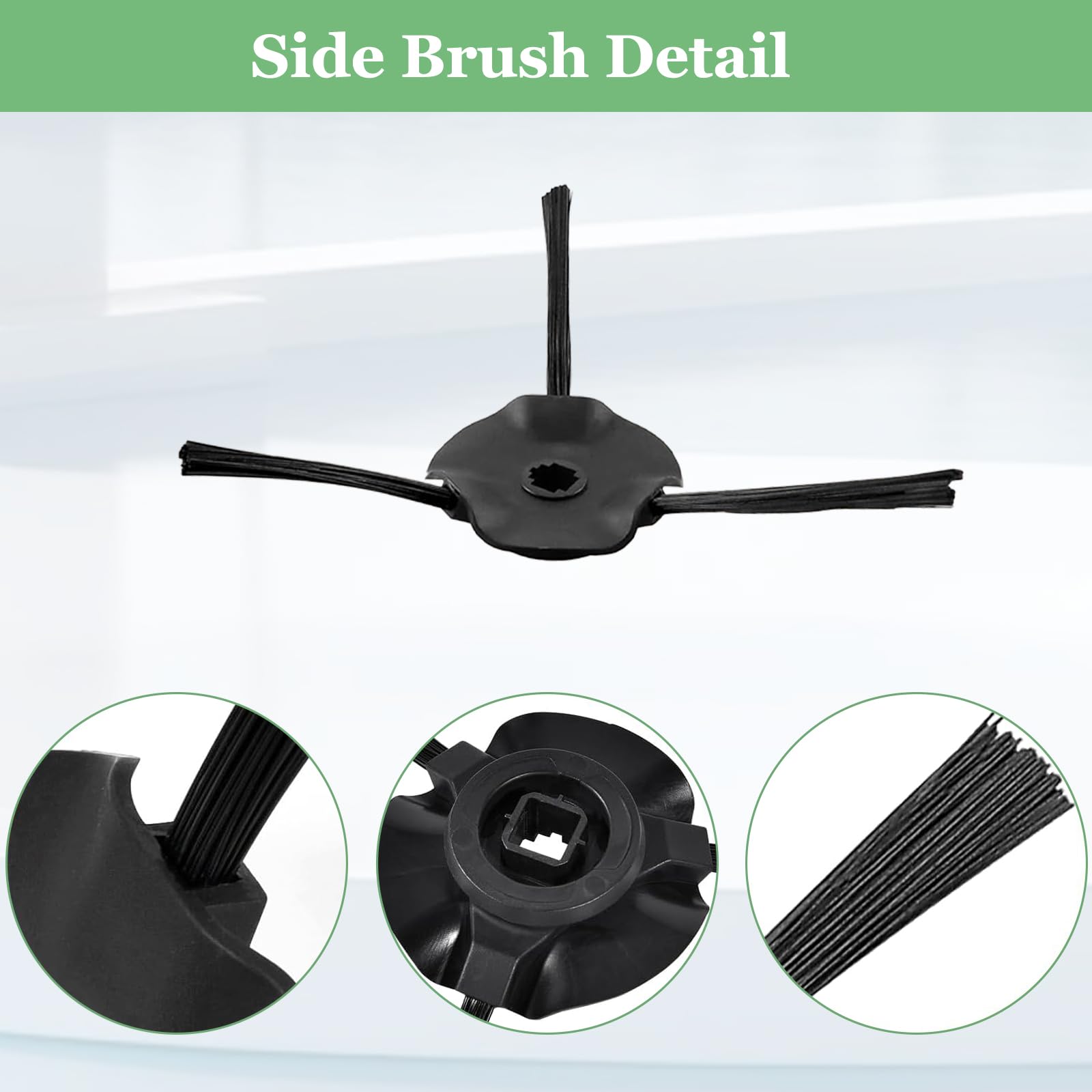JZSTARINGE Side Brushes Replacement for Shark RV2310, RV2310AE, AV2310, AV2310AE, RV2300, RV2300S, RV2320S, RV2302, RV2302AE, RV2360AE, UR2350AE, UR2360S Matrix Plus Robot Vacuum Cleaner
