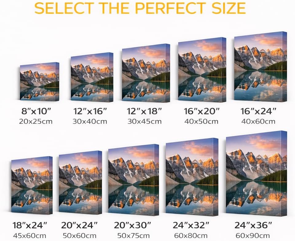 Skiennix Personalized Canvas Prints - Transform Photos into Stunning Framed Wall Art | 24" L × 36" W
