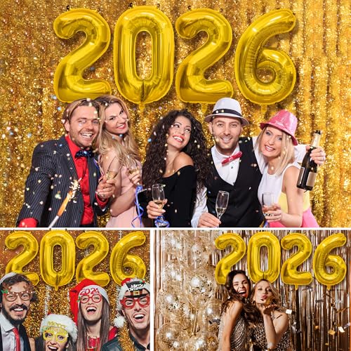 40-Inch Gold 2026 Balloons Set for New Year Celebrations