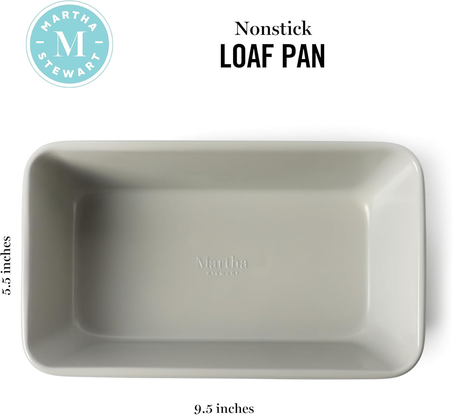 Martha Stewart Gallen 9-Inch Nonstick Loaf Pan - Durable Carbon Steel Bakeware for Even Baking