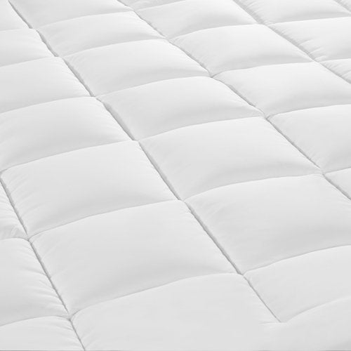 Serta Memory Flex Soft King Mattress Topper, 2" Pillow Top Mattress Pad, Cushioning Stain Resistant Mattress Protector with 15" Pocket for Secure Fit, Machine Washable, White