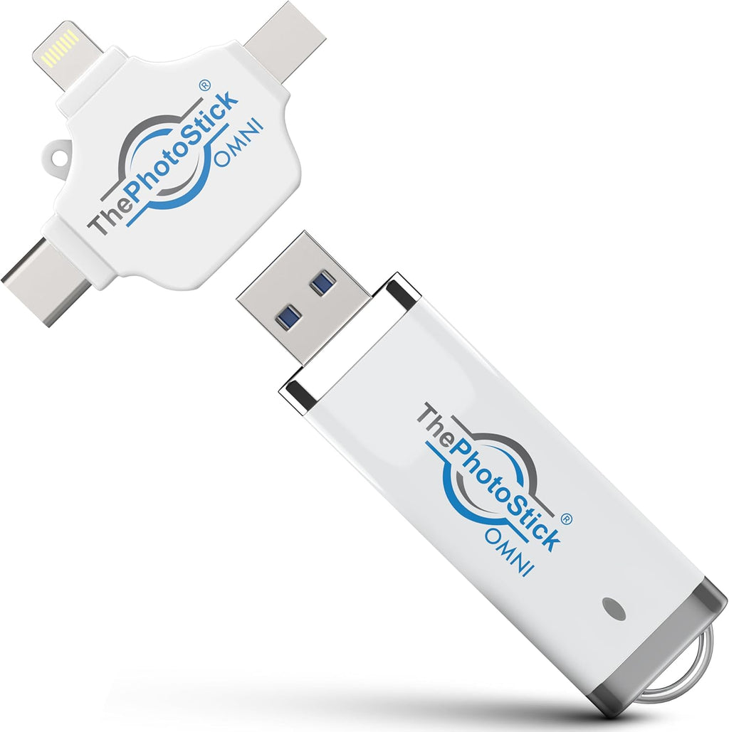 ThePhotoStick® Omni 32GB USB Flash Drive - Automatic Photo & Video Backup for iPhone, Android, Mac & PC