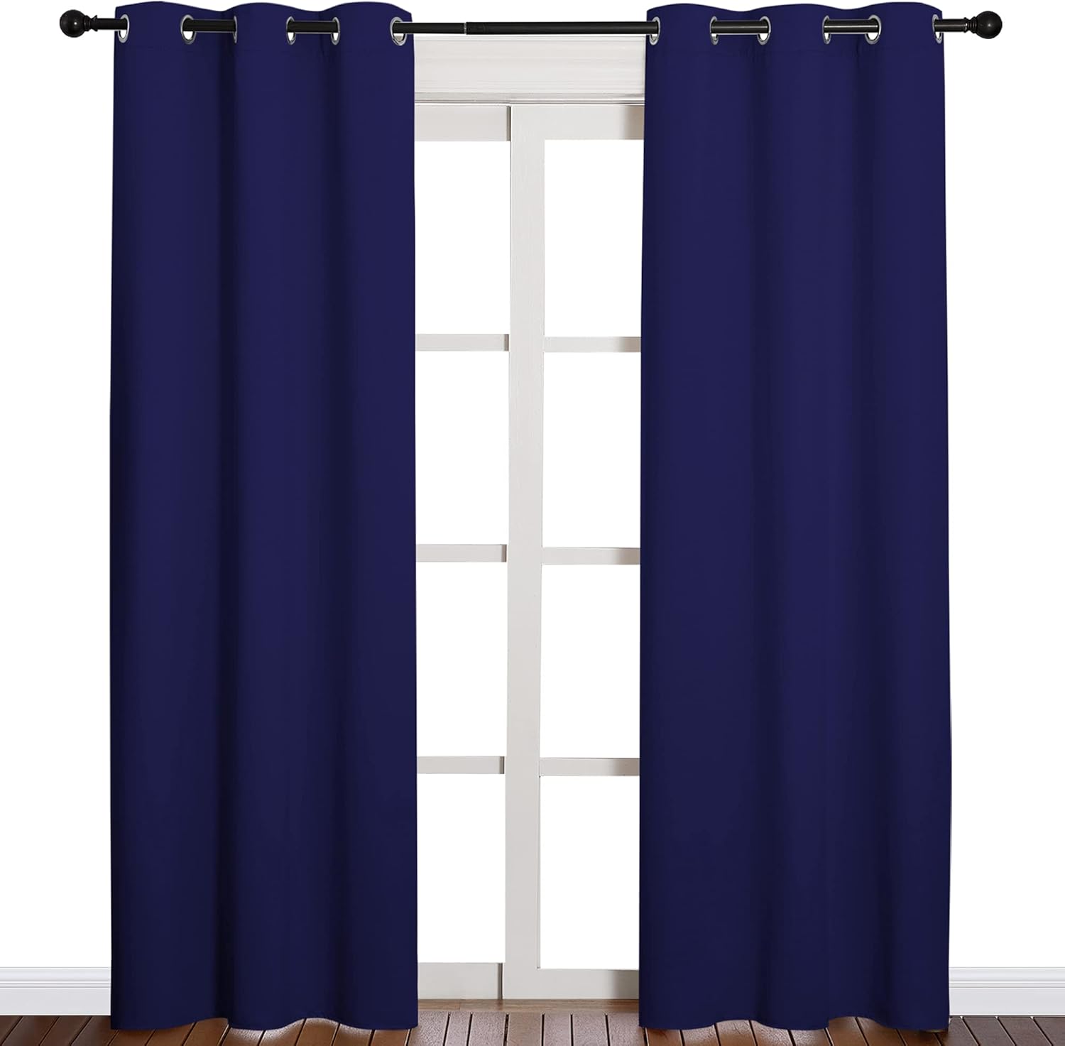 NICETOWN Blackout Curtains - Energy Saving Thermal Insulated Drapes for Living Room | Royal Blue, 42x84-Inch Pair