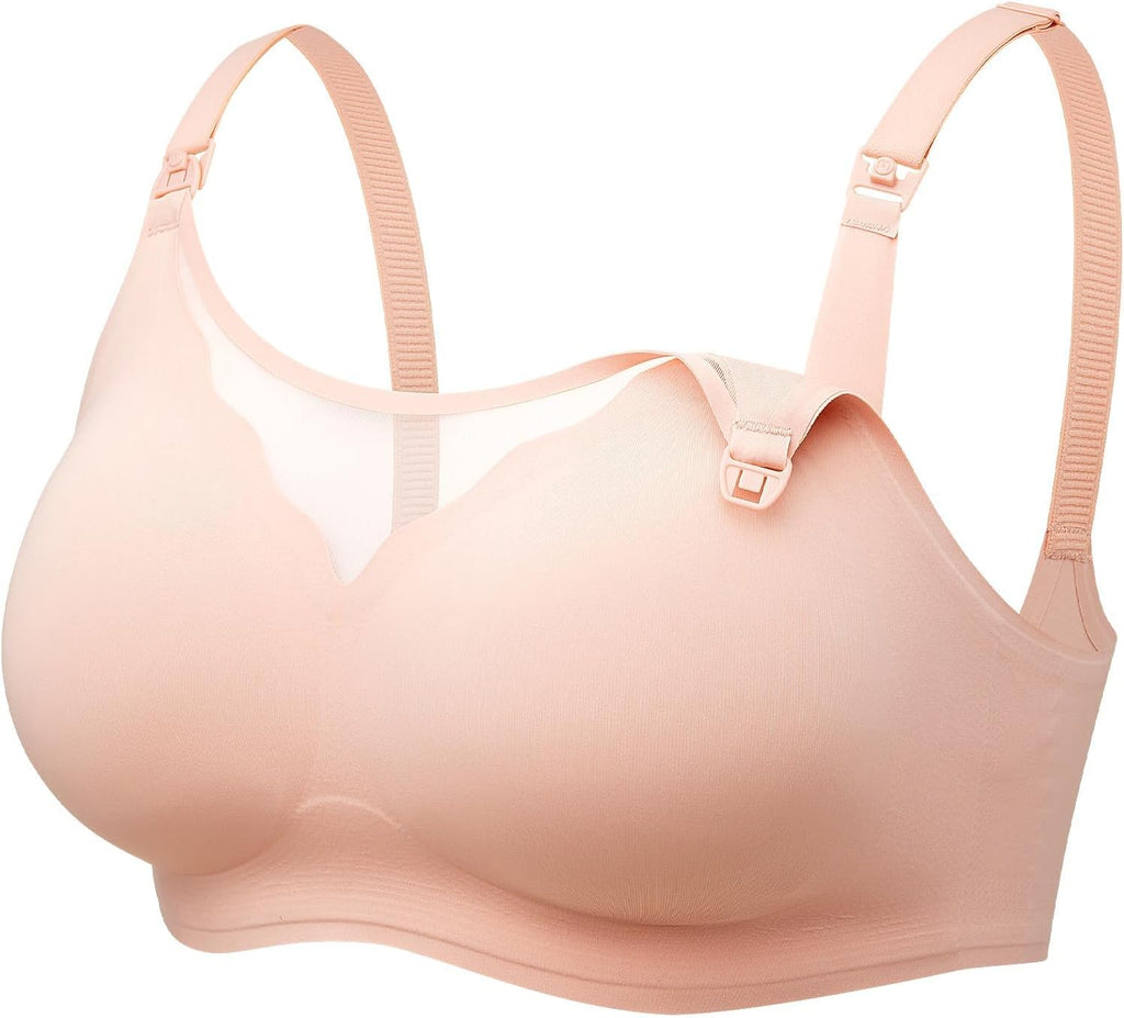 Momcozy Nursing Bras - Breathable Mesh Comfort for Breastfeeding | Wireless Maternity Sleep Bra