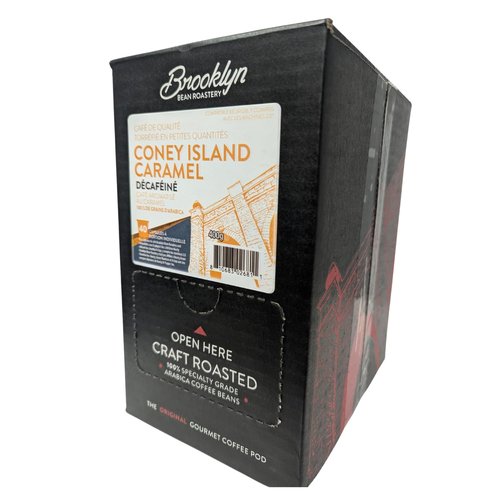 Brooklyn Beans Coffee Pods - Coney Island Caramel Decaf | 40 Count Compatible with Keurig 2.0