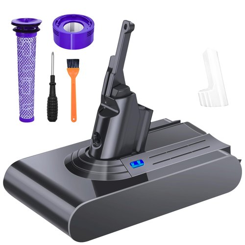 BOANV for Dyson V8 Battery Replacement,21.6V 8000mAh Batteries Compatible with Dyson V8 Animal/V 8 Absolute/V 8 Motorhead /V8 Fluffy/SV10,Pre-Filter &Post-Filter &Cleaning Brush Included