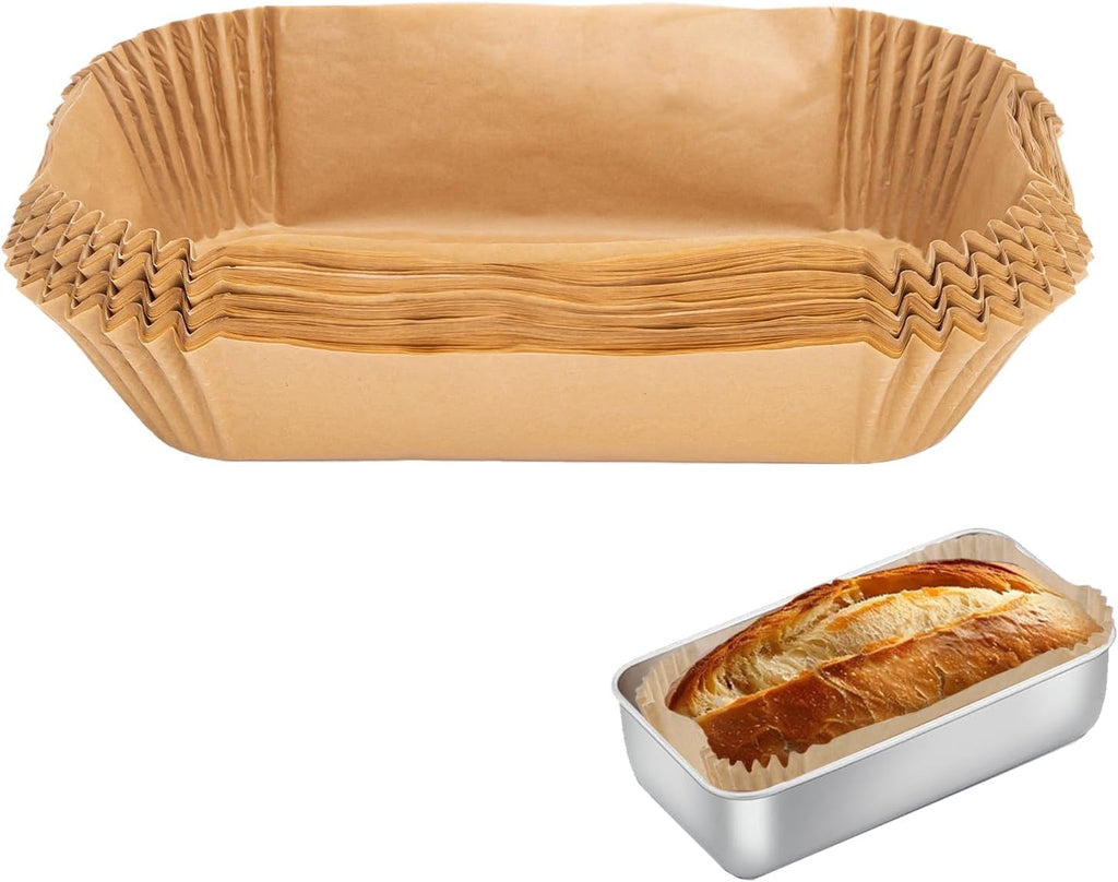 Regine Switzerland 100 Pcs Loaf Pan Liners - Non-Stick Pre-Formed Parchment Paper for 9x5 Inch Bread Pan