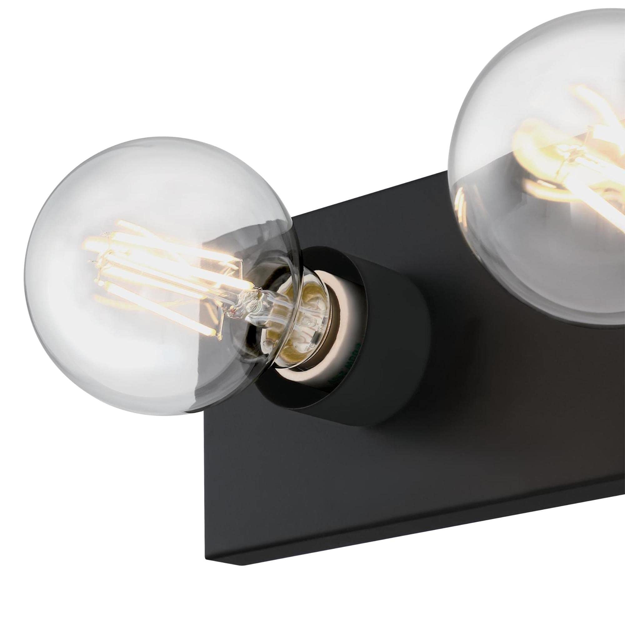 Westinghouse 6117500 Traditional Three-Light Indoor Vanity Light Fixture, Matte Black Finish, No Shades