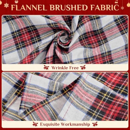 Christmas Checkered Table Runner - Red & White, 13 x 120 Inches - Variation of Red White Plaid / 13 x 120" | Table Runner