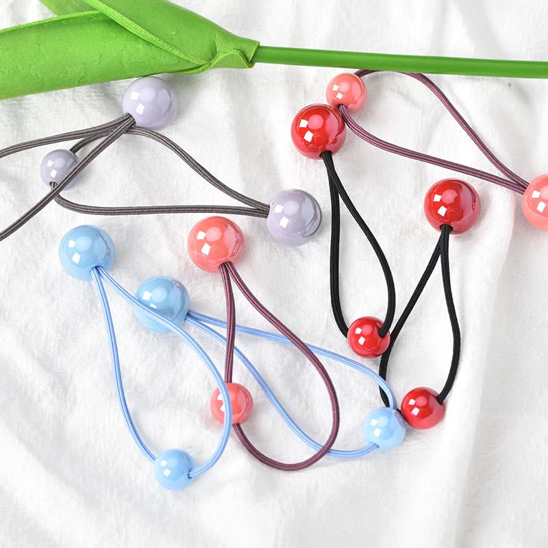 Bubble Ball Hair Ties for Girls Elastic Ponytail Holders 8 Pcs