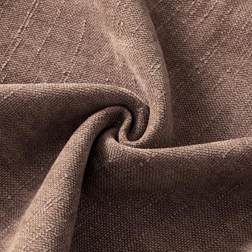 ANRODUO Textured Pillow Covers 18x18 in Chocolate Brown - Set of 2