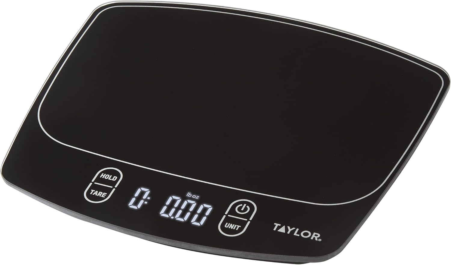 Taylor Waterproof Digital Kitchen Scale - 11 Pounds Capacity | Sleek Black Design