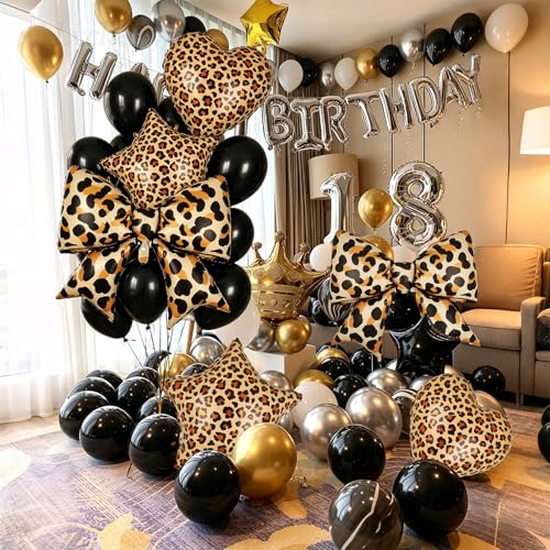 Cheetah Print Balloons Set - 16Pcs Jungle Party Decorations