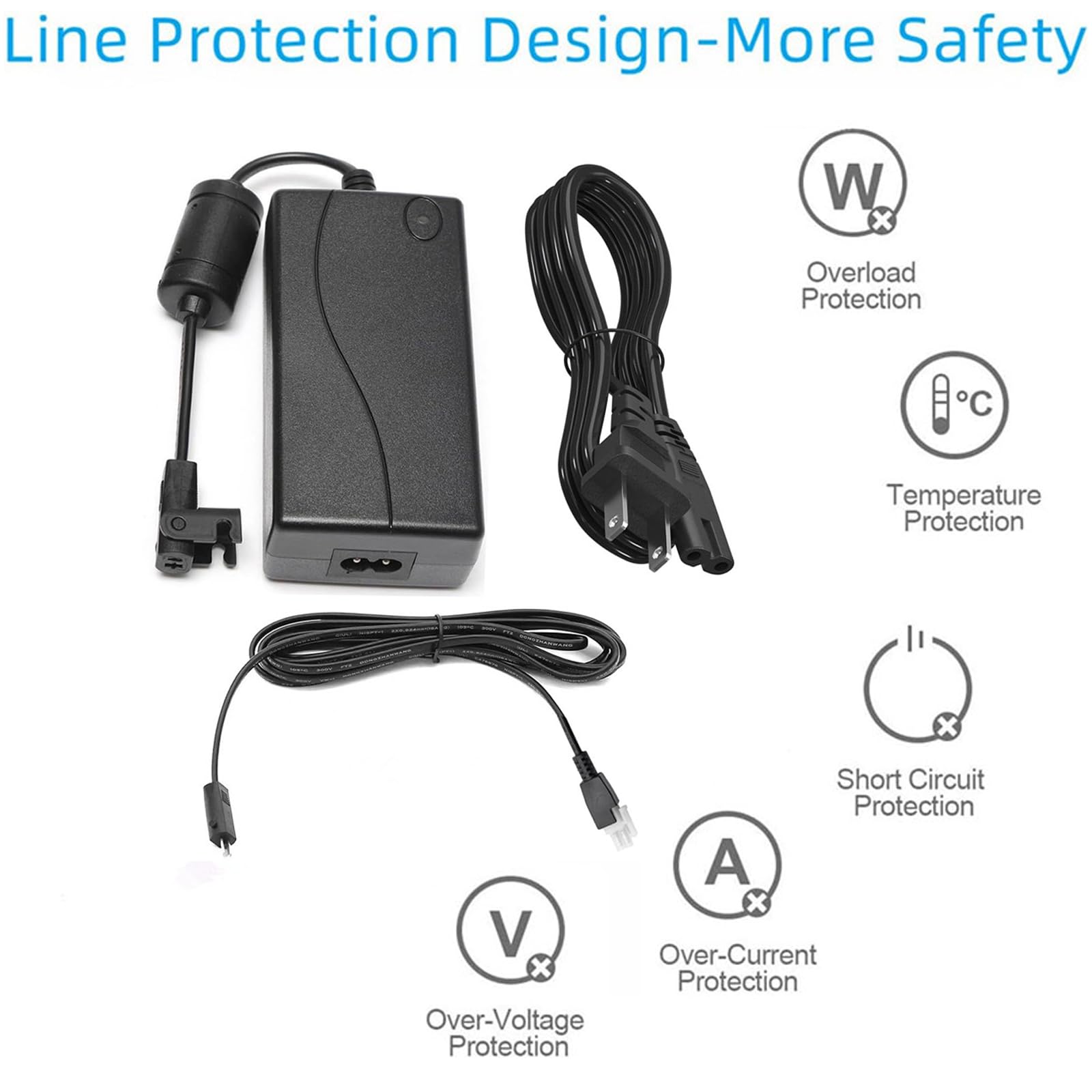 Solsinsy 29V Power Adapter for Adjustable Bed Frame Molblly Upholstered Allewie King Rio DreamCloud Beautyrest Quest Nestl V-NB-AB-K, V-NB-AB-Q,V-NB-AB-F,V-NB-AB-Q 29V Power Supply Cable Base Charger