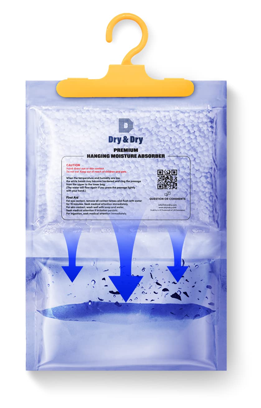 Dry & Dry 10 Pack[7 OZ] Premium Moisture Absorbers Dehumidifiers for Basement Dehumdifiers for Bedroom Small Dehumidifiers - Moisture Absorber