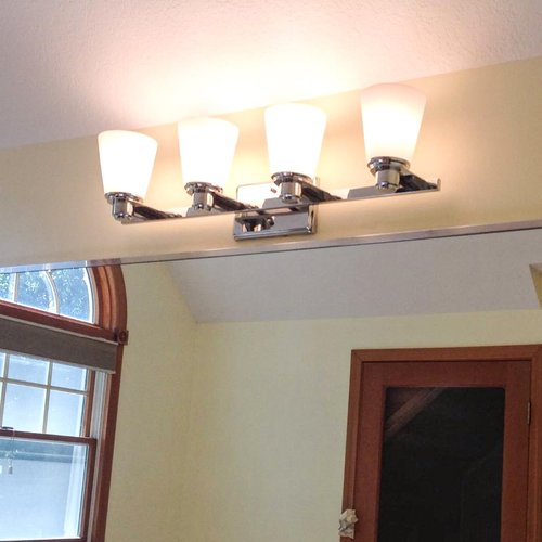 Set of 4 Premium Ceiling Fan Light Covers, Transitional Style Milky Glass Alabaster Shade, YELOKIE Perfect Ceiling Fan Replacement Glass Accessories, Standard 2-1/8" Fitter Size