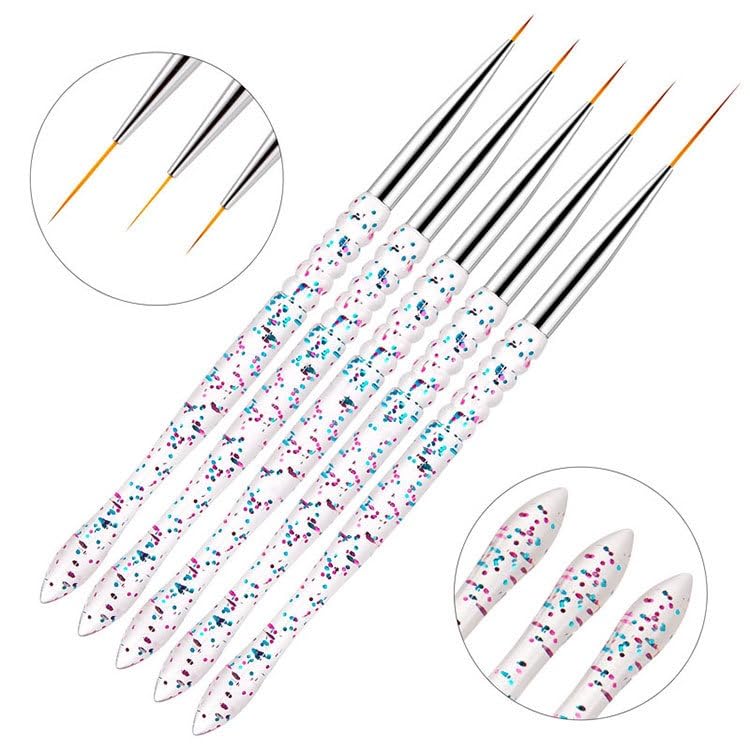FULINJOY 10 Pcs Nail Dotting Tools & Liner Brushes Kit