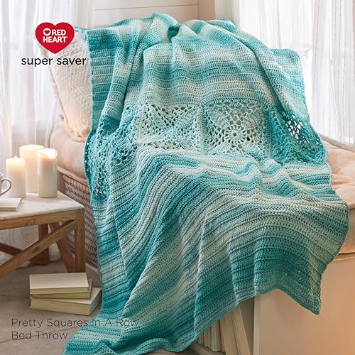 Red Heart Super Saver Ombre Yarn, Party Colorway, 2-Pack Worsted Weight