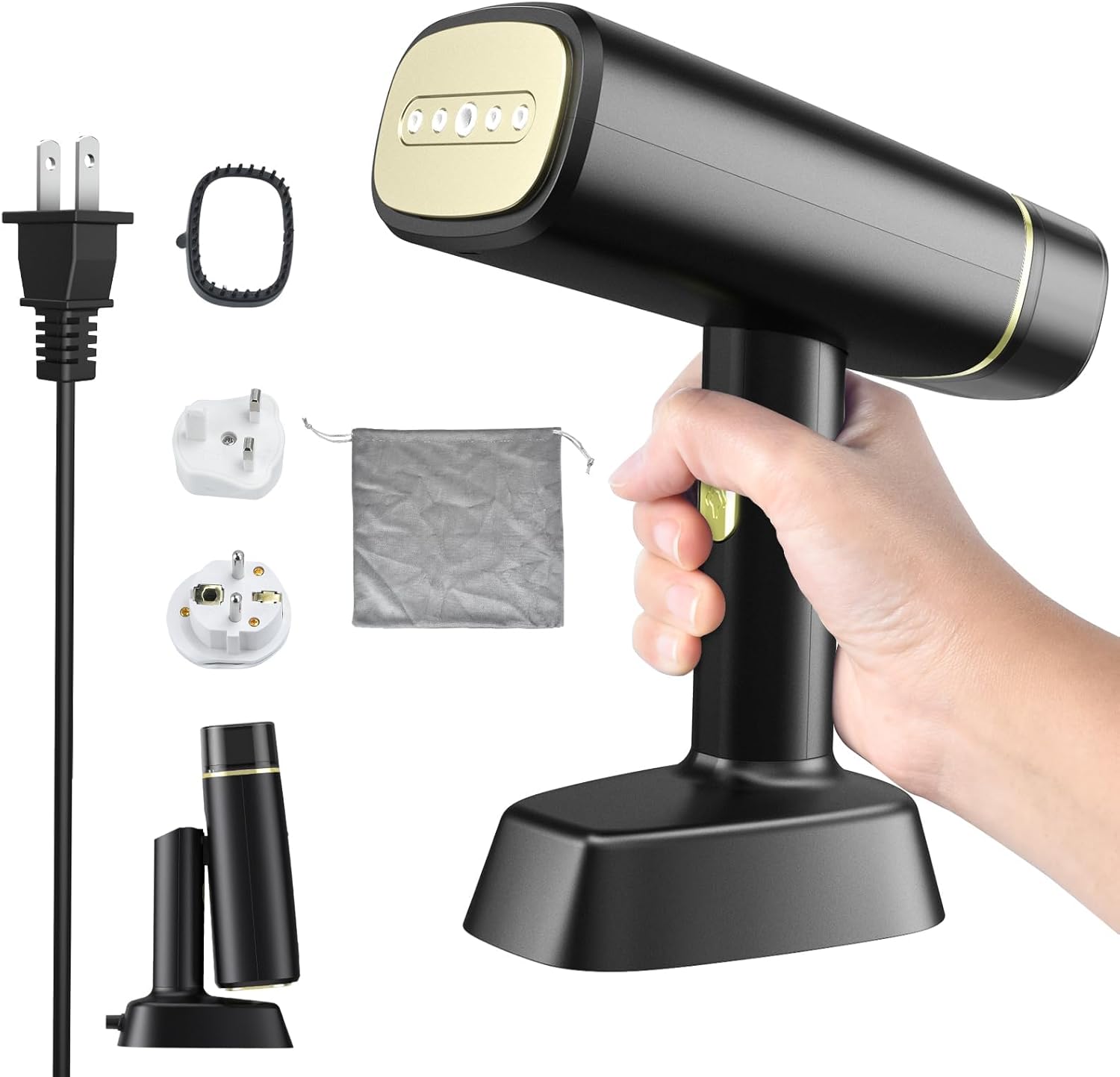 Skiennix Travel Steamer - Dual Voltage Mini Clothes Steamer with European Plug Adapter | Perfect for International Travel