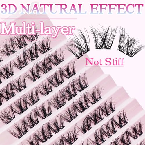 SLSXNL Manga Wispy Lash Clusters C Curl DIY Eyelash Extensions 60 Pcs