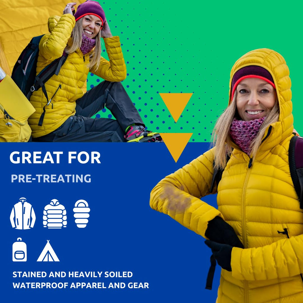 Nikwax Stain Scrub, Pre-Wash Treatment, Removes Stubborn Stains on Outdoor Clothing, Outerwear, Insulated and Down Jackets, Gore-Tex and other Waterproof Gear