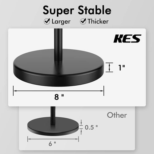 KES Toilet Paper Holder Stand - Modern Freestanding Tissue Roll Holder in Matte Black | 20.2" H, Rustproof SUS304 Stainless Steel