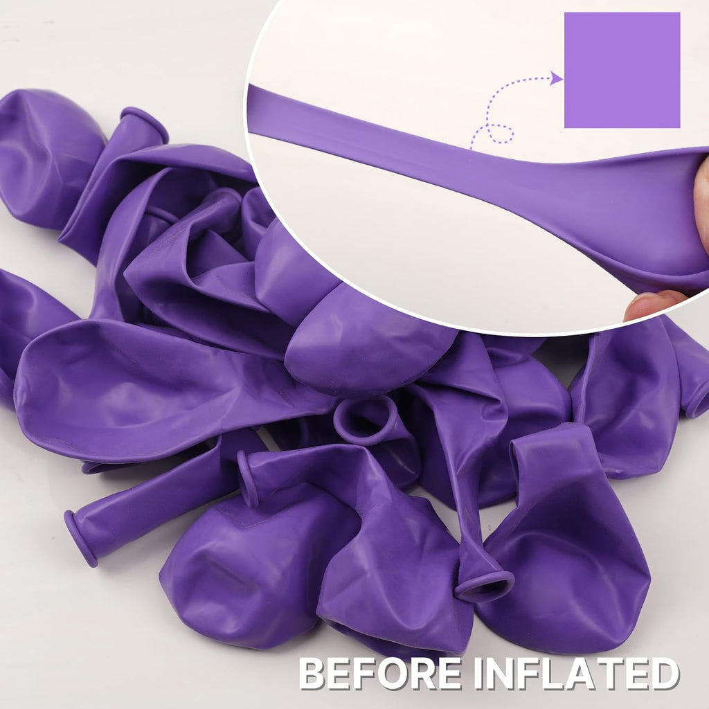 PartyWoo Purple Balloon Arch Kit - 152 Pcs in Various Sizes for Birthday & Wedding Decor | Purple Y-15
