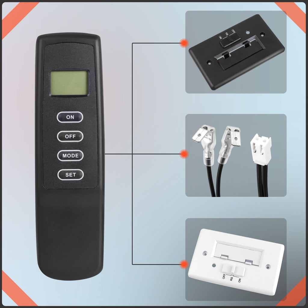 Upgraded Fireplace Remote Control Kit,Fit for skytech 1001 Napoleon Empire Rasmussen Superior Kingsman Regency and More.Temper Adjustment,Child Protection, LCD Screen,Control Millivolt Gas Valves