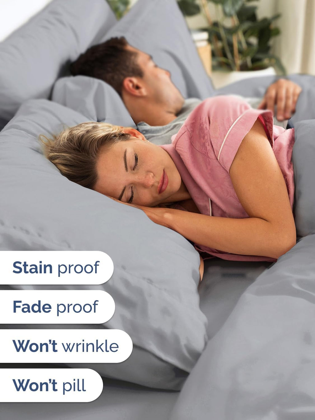Skiennix Extra Deep Queen Sheet Set | 6-Piece Breathable Cooling Bedding - Soft, Wrinkle-Free Steel Blue