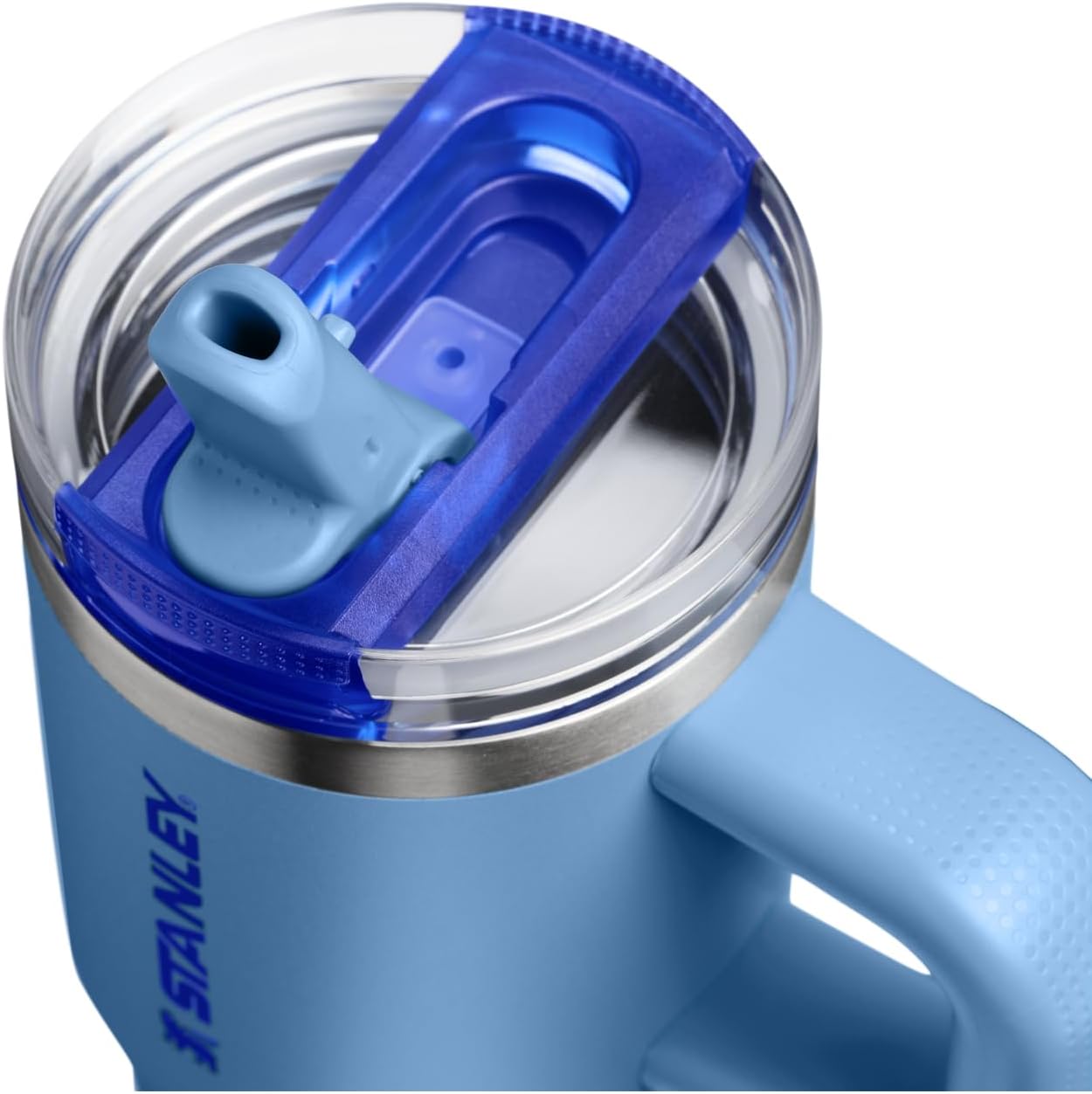 STANLEY Quencher ProTour 14 oz Tumbler - Leakproof Lid & Built-In Straw | Insulated Stainless Steel | BPA-Free | Blue Sky