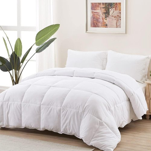 ACCURATEX Queen Duvet Insert Comforter - 400GSM Fluffy Down Alternative, Heavyweight & Warm | Machine Washable, White, 90x90