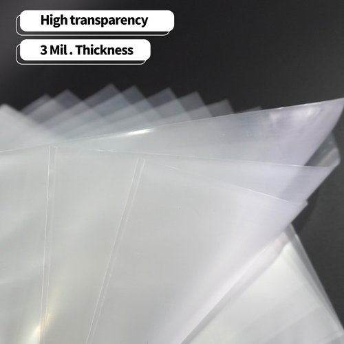 sdroceRyaM 7 Inches Vinyl Record Outer Sleeves Clear Anti- Static EP Album Covers Outer Sleeves Protector for Collection Protection, 25pcs