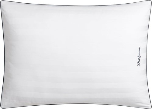 Dearfoams Bed Pillows - Set of 2 Standard/Queen Size | Luxurious Cotton Stripe Down Alternative, Supportive for All Sleepers