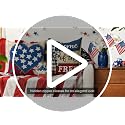 Buffalo Plaid Throw Pillow Covers - Set of 4, 18x18 Inch, Patriotic Design